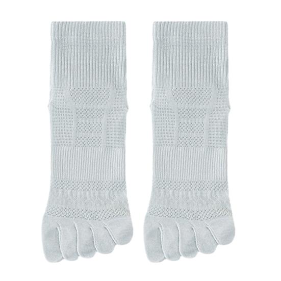 

1 пара женских носков с пятью пальцами, ультратонкие, дышащие, влагоотводящие, средней длины синий