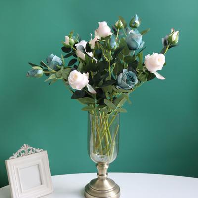 Flores artificiales de seda sintética, pétalos suaves y flexibles, tallos flexibles, rosas artificiales, decoración del hogar, ramos de novia, accesorios para fotos.