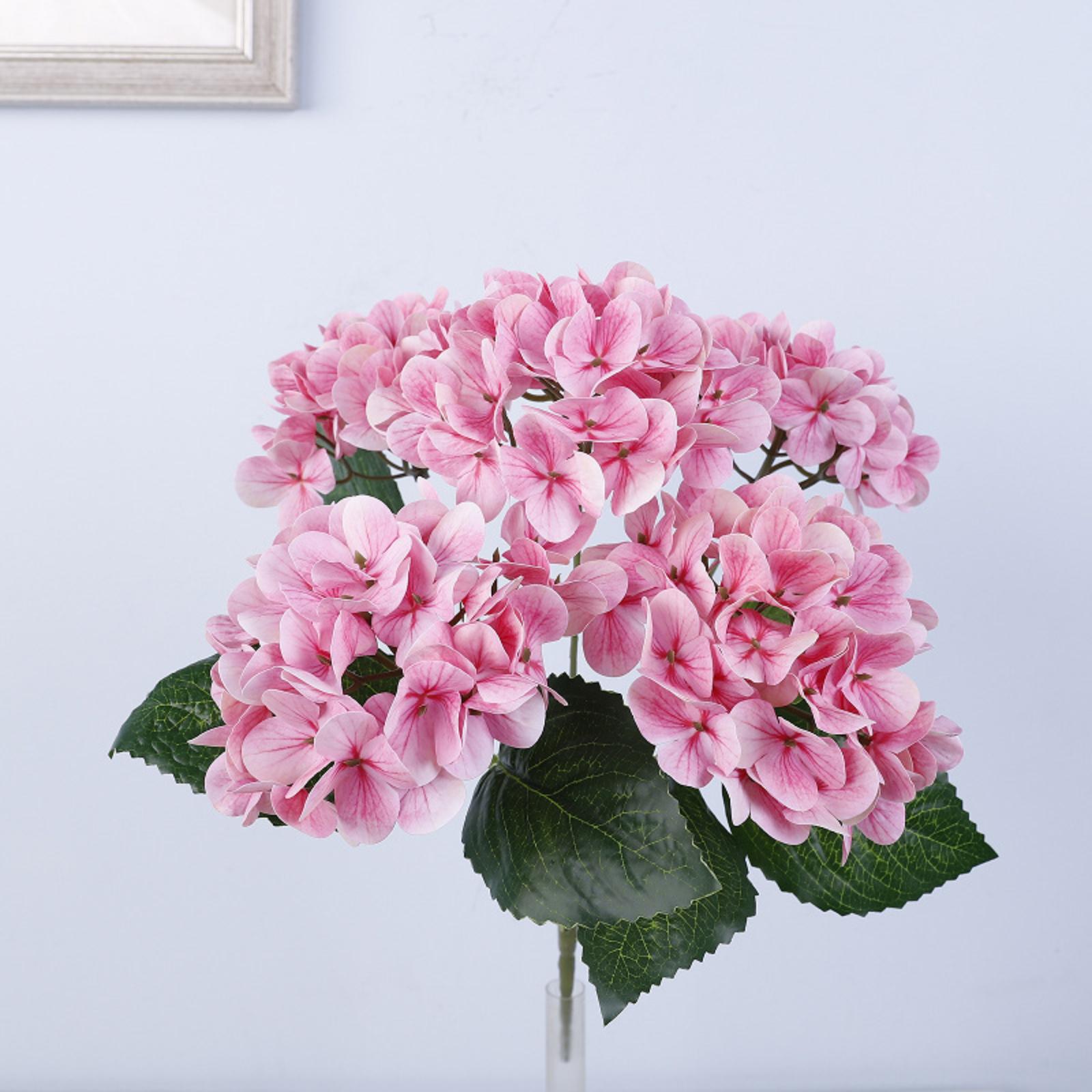 

5-head Artificial Hydrangea Flowers For Home Decoration And Flower Arrangement One Size розовый