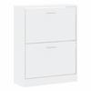 VidaXL Armoire à chaussure Blanc brillant 63x24x81 cm Bois ingénierie 342560