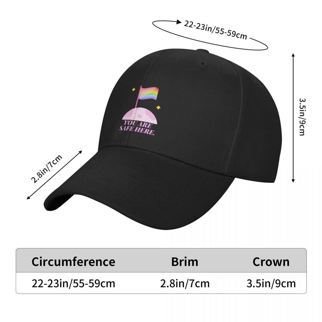 You Are Safe Here Pastel Baseball Cap Trucker Hat tactical cap Military Cap Man Luxury Man Hat Male Women's