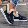 Winter new velvet warm cotton shoes large size thick-soled burrs suede flat-soled snow boots