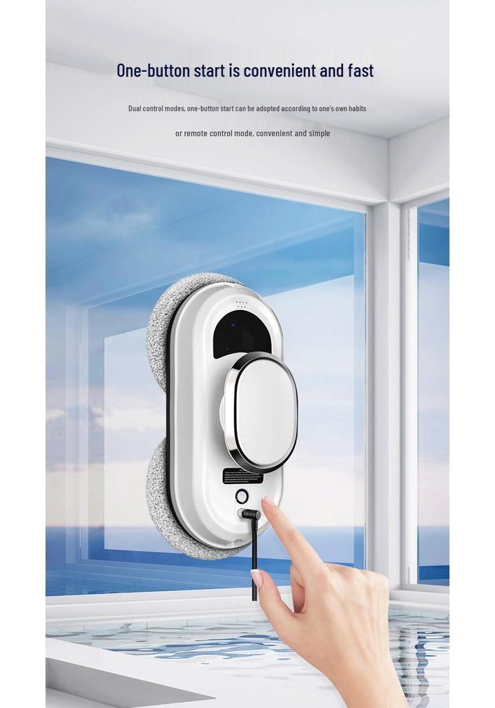Automatic Window Cleaning Robot with Long Battery Life and Strong Suction