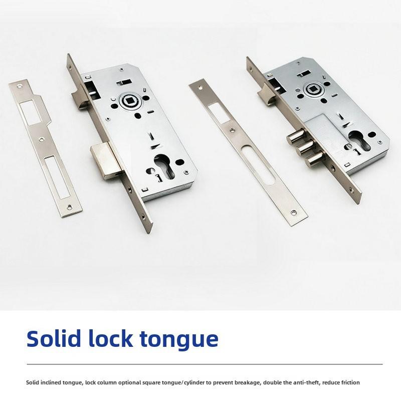 Universal Anti-Theft 8545 Wooden Door Lock Body with Deadbolt & Cylinder Lock for Indoor/Outdoor Bedroom Hotel Security Hardware