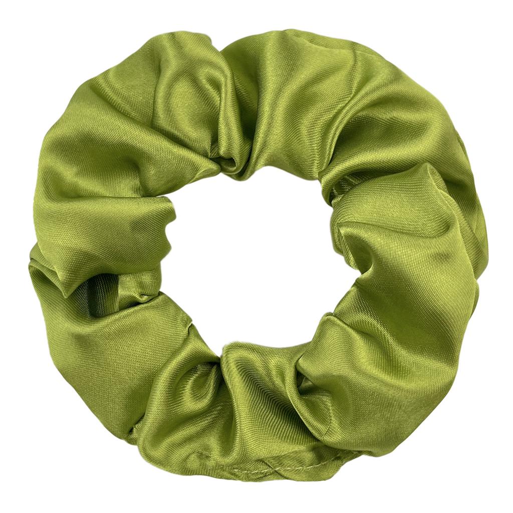 Seidensatin Scrunchies Damen Einfarbig Haargummi Elegant Pferdeschwanzhalter Gummiband Elastisches Haarband Haaraccessoires