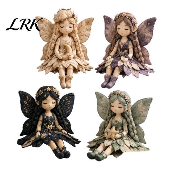 Elf Fairy Sewing Project Patchwork DIY Kit, Flower Fairies Make 4 Seasonal Craft Dolls, Beginner-Friendly for Home Decor Handmade Gift Idea