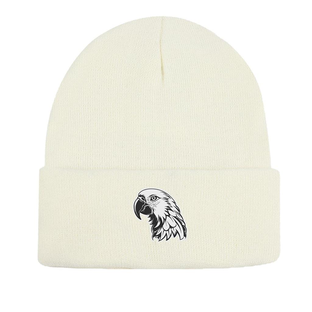 Black White Lion Winter Knit Hat Beanie, Animal Man Cap Elastic Thermal Solid Color Gorro Knitted Hat Beanie