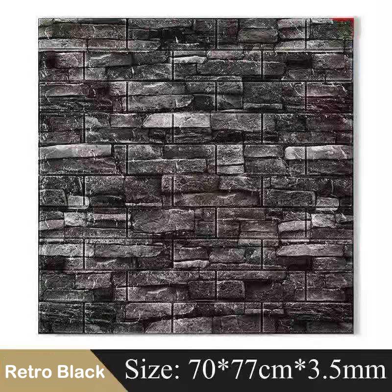 10Pcs 77*70cm 3D Wall Stickers Faux Brick Bedroom Home Decor Waterproof Self Adhesive Living Room Wallpaper