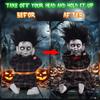 Halloween Horror Doll With Motorized Head Lifting And Glowing Eye Sound Effect Party Supplies For Party Decoration