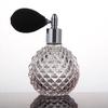 100ml Perfume Bottle Leak-Proof Fine Mist Faux Diamond-shaped Cutting Portable Vintage Air Balloon Refillable Glass Spray Bottle Gift Supply