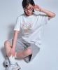 GRAVER [Unisex] Rainbow Big Cloud Bear Smile Short Sleeve T-Shirt_Black