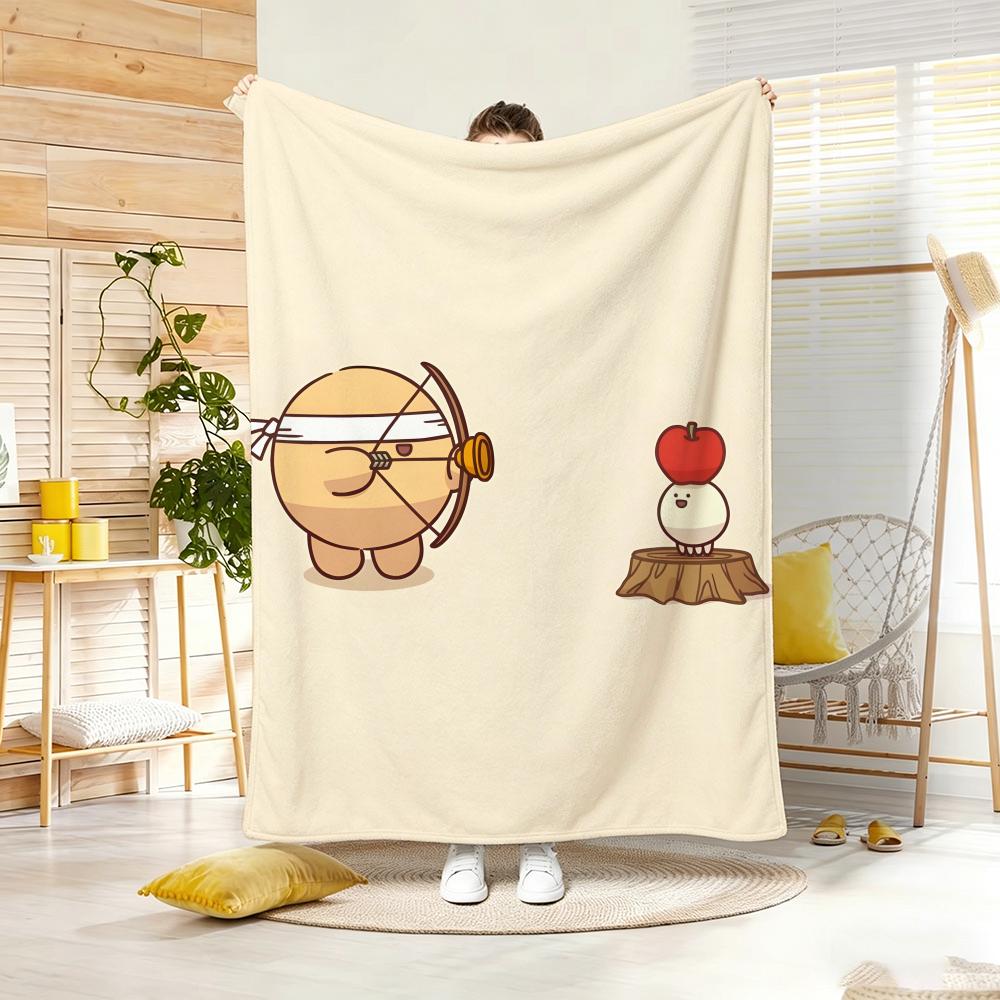 Kawaii D-Dow D-Dow Throw Lightweight 240g Flannel Blanket Soft Skin-friendly for Summer Cooling 75x90cm