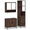 VidaXL Ensemble De Meubles De Salle De Bain 3 Pcs Chêne Marron, Armoire De Rangement, Armoire De Bain, Meuble De Toilette 3301159
