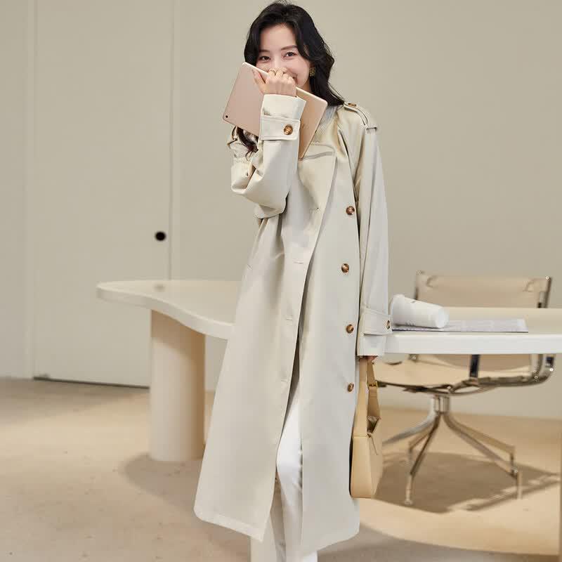 Women's British Style Double-Breasted Trench Coat