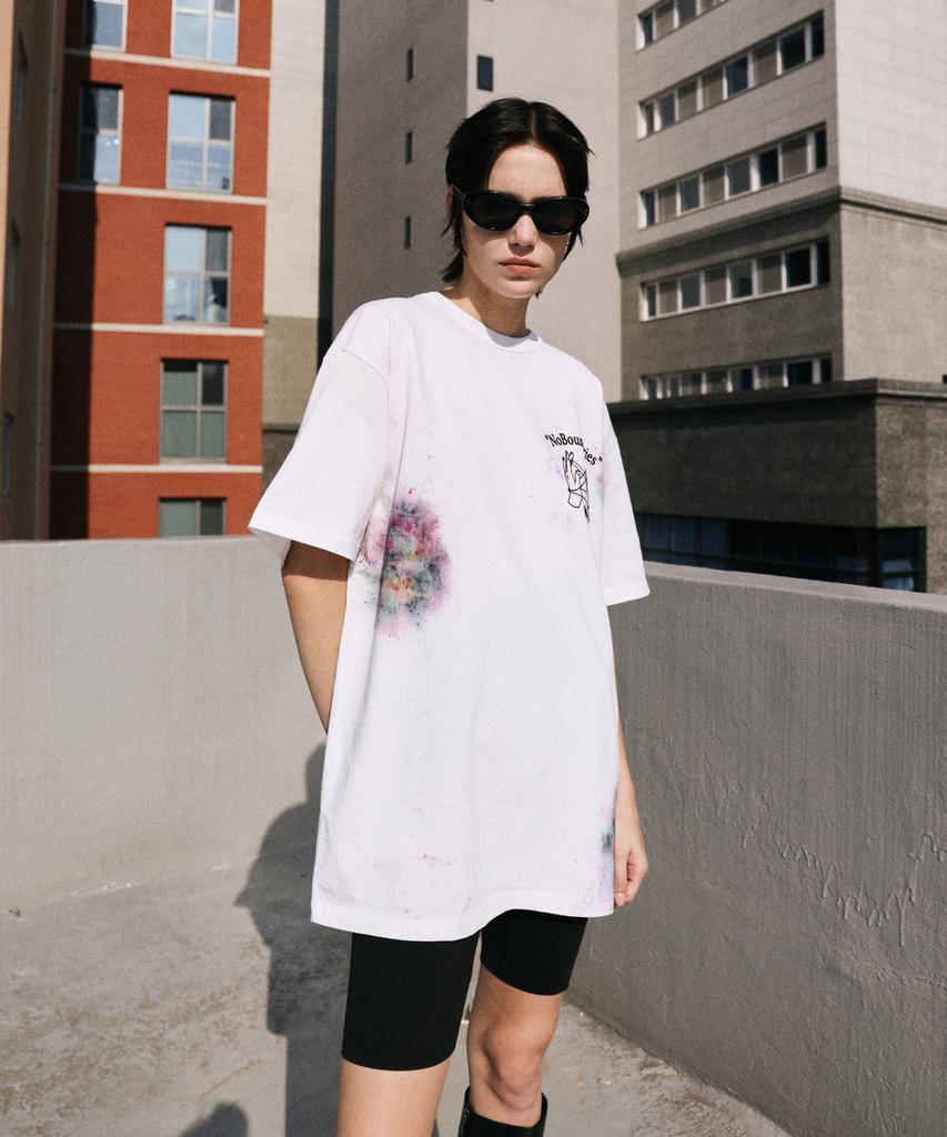 CONECTX No Boundaries Hand Spray Dyed T-Shirt (Multi/White Ver.)