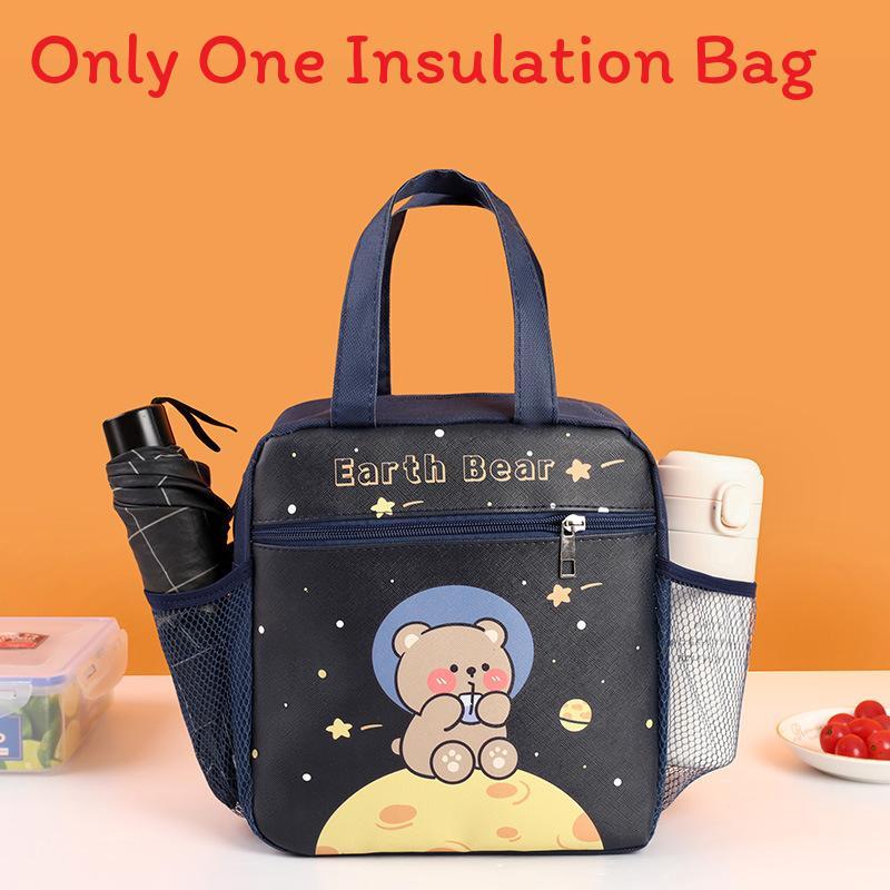 

Cartoon Kids Lunch Bag With Insulated Oxford Fabric For School And Picnic Use Style A