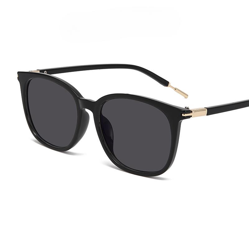 Nuevas gafas de sol de moda para mujer, gafas de sol correctoras lisas con caja grande, visera solar de calle para exteriores de alto sentido.