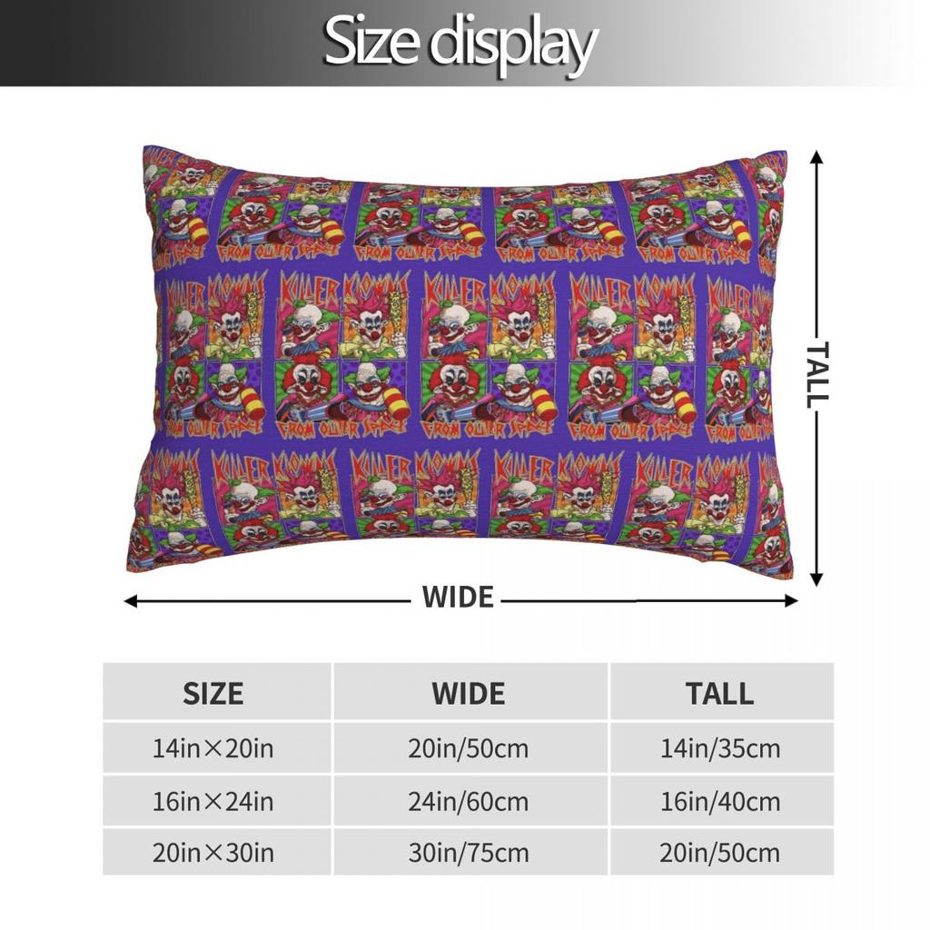 Killer Klowns From Outer Space Rectangle Pillowcase Cushion Cover Decor Bedroom Bed Home Comfort Throw Pillow