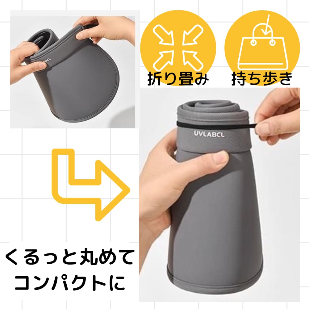 Sun Foldable Sun UV UV Sun Sun Small Face Sweat Quick Lightweight Free [ALVEIN] Women's Visor, Hat, Protection, UPF+50, Protection, Hat, Protection,