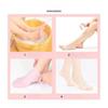 1 par de calcetines hidratantes de silicona con gel exfoliante para talón, callos, piel agrietada y muerta, protector para aliviar el dolor y el cuidado de los pies.