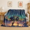 Classic Game Z-Zelda Cartoon Link Flannel Blanket Soft Warm Throw Blanket for Bedroom Living Room Bed Travel Camping Picnic