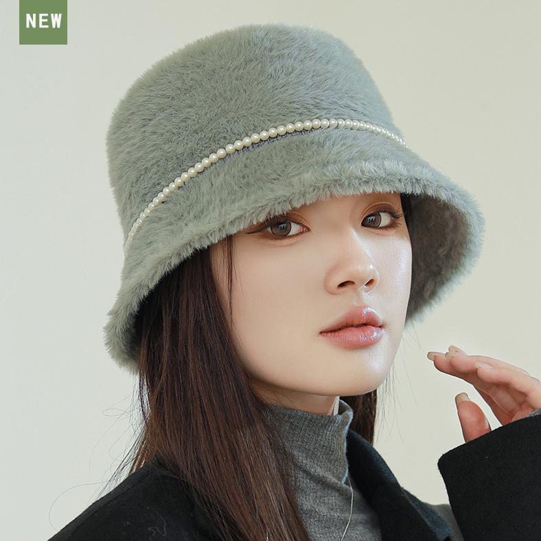 

Корейская осенне-зимняя шапка-ушанка с плоским верхом из меха норки с ароматом жемчуга и женственным характером для маленького лица, теплая шапка-ушанка M（56-58cm） серый