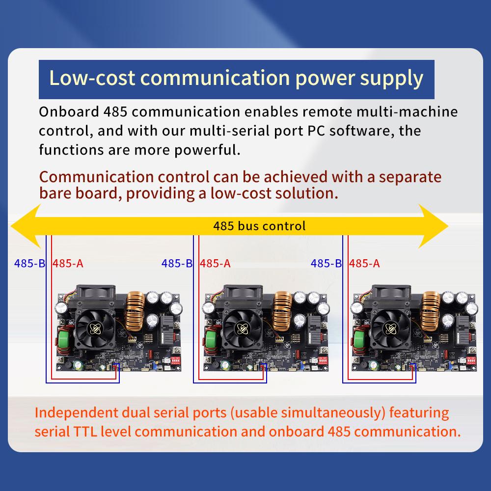 XY12550S Digital DC Adjustable Step-Down Power Supply Constant Voltage Constant Current Module 50A/6250W Input Voltage DC12-140V