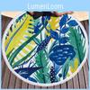 Creative And Environmental Large Round Beach Towel And Picnic Blanket With Floral Design