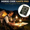 Morse Code Trainer Card, Professional PCB Style Electronic Learning Tool with Interactive LEDs