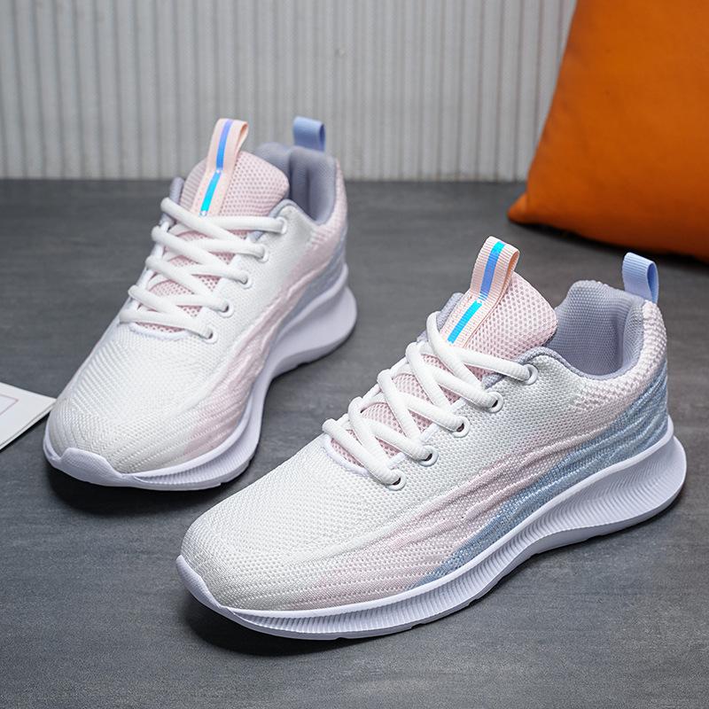 

2025 новые молодежные кроссовки для кампуса, повседневные, подходящие по цвету, дышащая сетчатая мягкая подошва, плетеные кроссовки для полетов, спортивная обувь для улицы 41