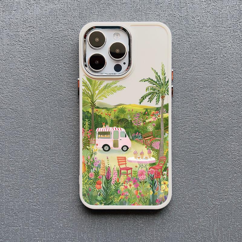Coconut Tree Silicone Phone Case For iPhone 16 Pro Max 11 12 13 14 15 Pro Max X XR XS 7 8 15 Plus SE2 Summer Scenery Back Covers