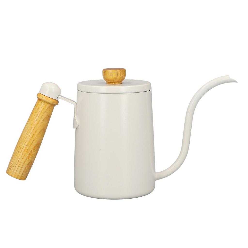 600ml 20oz Pour Over Coffee Kettle Pour Over Kettle Gooseneck Spout Coffee Tea Pot with Wood Handle