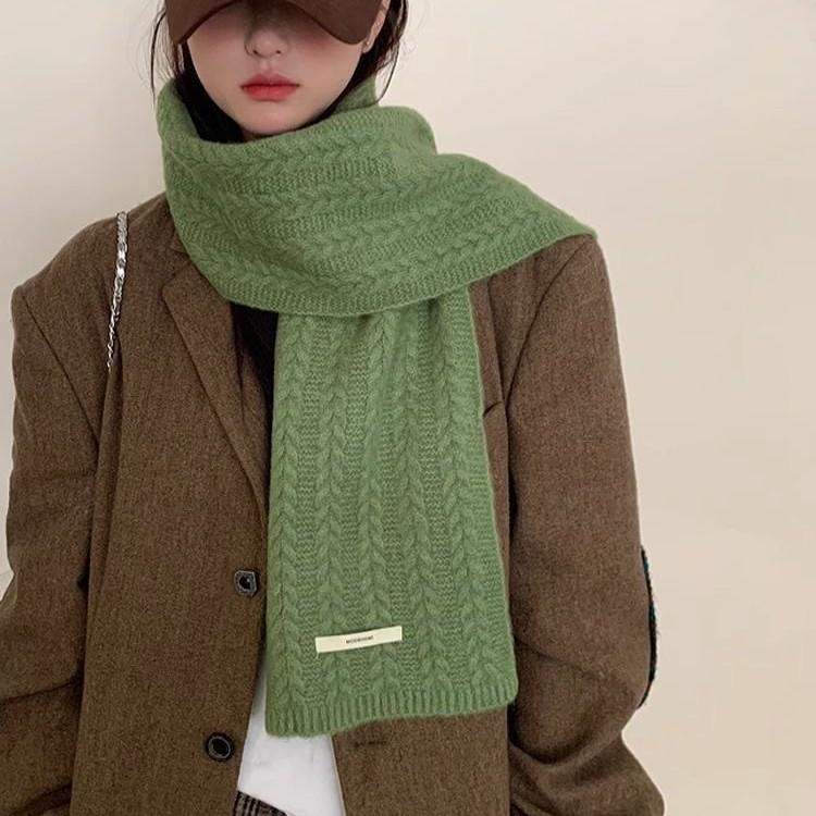New Wool Knitted Scarf for Women In Winter Japanese Fashion Versatile  Warm Student Scarf Skin Friendly and Soft