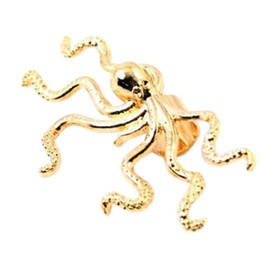 

Модные женские серьги-гвоздики в форме осьминога в стиле панк-рок, манжеты, серьги с пряжкой, подарок золотой