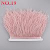 10Meters Ostrich Feathers On Ribbon On Tape 10-15Cm 4-6" Feather Trim Boa For Clothes Sewing White Fringe Dress Skirt Decor Diy