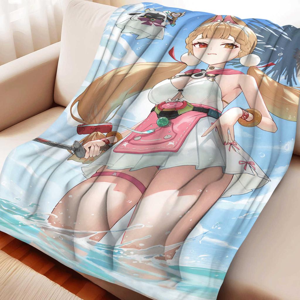 Zenless Zone Zero Alice Thymefield Flannel Blanket Cover Warmth Soft Anime Blanket Multifunctional Decor Home Universal Blankets