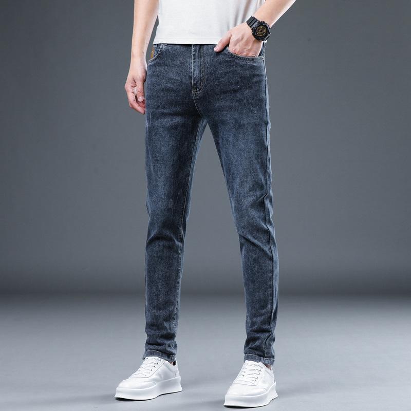 Men's Slim Straight Jeans - Fashion Brand, Versatile for Spring To Autumn, Regular Fit, Long Pants, 2023 Edition.