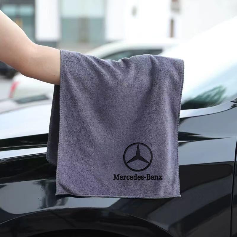 WAM3 Suede Microfiber Car Wash Towel Drying Cloth Cleaning Towels For MERCEDES BENZ W211 W204 W210 W203 CLA GLA Interior Accessories