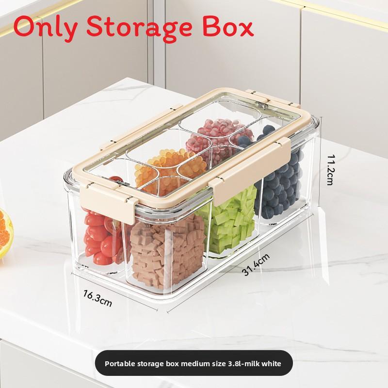 Food Storage Box With Sealed Lid For Kitchen Use Large Capacity Pet Material