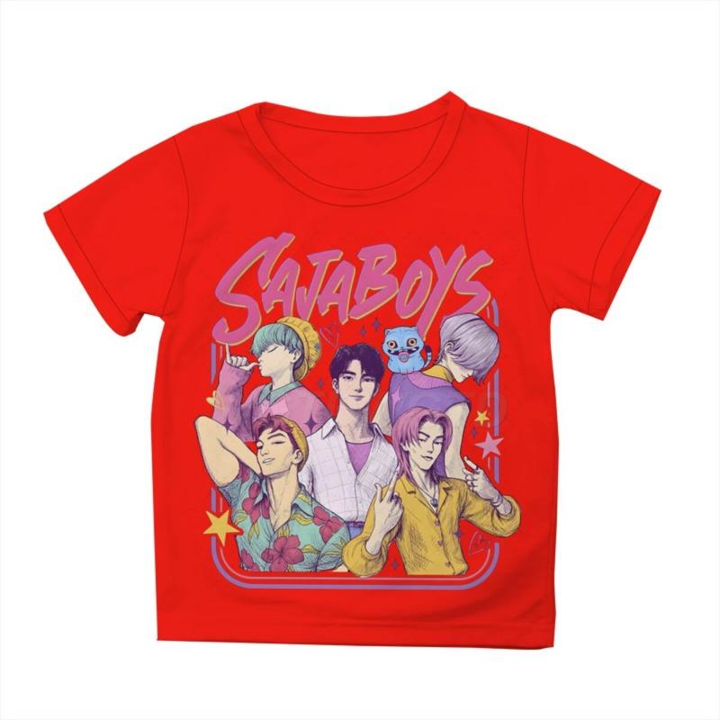 Cute Cartoon Graphic T-shirts Boys Girls Short Sleeve T-shirt Tops Anime Kpop T Shirt Gifts Children's Clothing