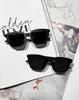 Square Frame 2 Sunglasses Brand Popular Stylish Fashion Glasses UV Protection [Flex] (Fblack Llight Orange) Women's Men's