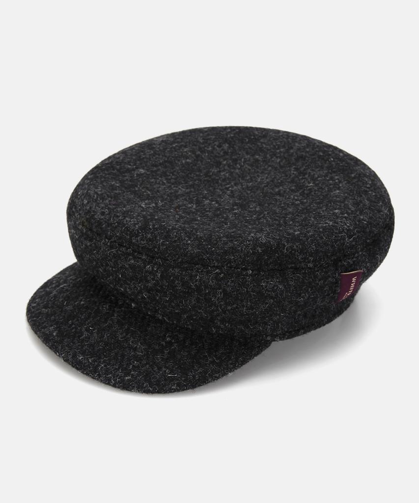 Hwaiteusaenjeu Purple Label Harris Tweed Sailor'S Cap Huckleberry Charcoal