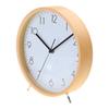 European Wooden Analog Desktops Clock Decorative Clock Easy Reads Quiet Tabletop Clock Battery Operated for Bedroom Home X3UC