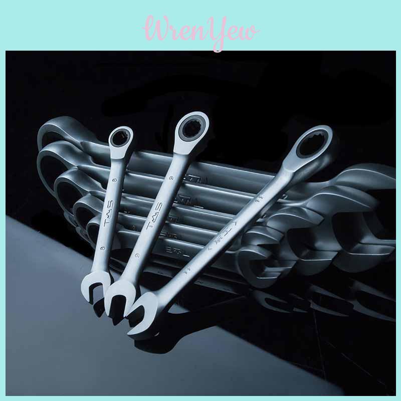 Durable 8mm-32mm Wrench Repairment Ratchet Open Fixed Head Spanner For Tight Spaces