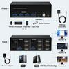 Dual-Port KVM Switch with HDMI - 8K Ultra HD, 4K 120Hz, USB 3.0 for Two Computers