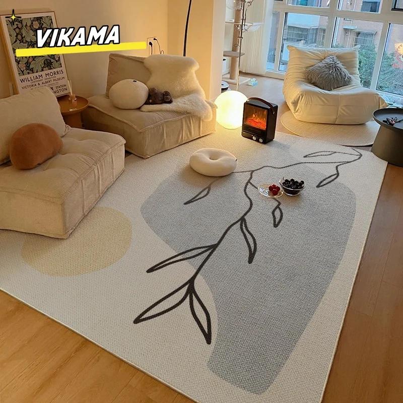 Moderno soggiorno semplice tappeto interamente coperto divano tavolino da tè resistente all'usura antiscivolo facile da curare tappeto in finta cashmere