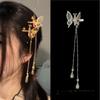 2 stk skjelvende sommerfugl sideklips Moving Butterfly Hårnål Dusk Dame Vintage Elegant Butterfly Hårnål Hodeplagg Styling Tool
