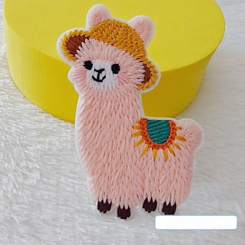 Adesivi in Stoffa Ricamati con Alpaca Cartone Animato Carino Adesivi Decorativi, Molto Adatti per Vestiti, Scarpe, Cappelli, Cappotti, Sciarpe, Decorazione di Zaini