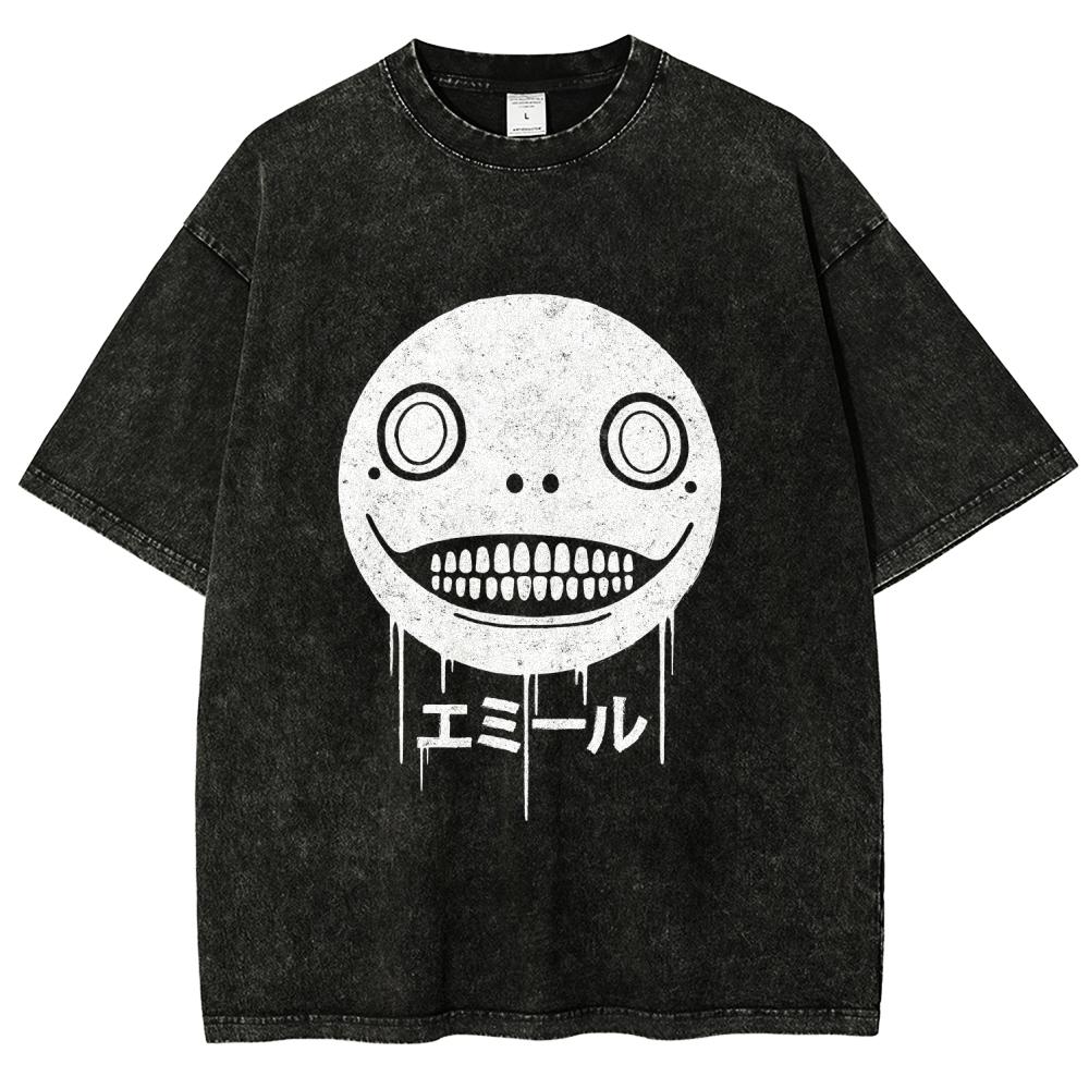 

Nier Automata NewModel Washed T shirt Anime Lover personality Clothes Oversized Year round clothing Unisex hot product Couples M