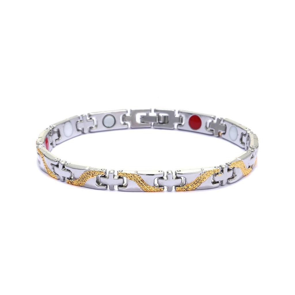 Men's Retro Double-Color Dragon Pattern Magnetic Bracelet: Detachable Couple's Style